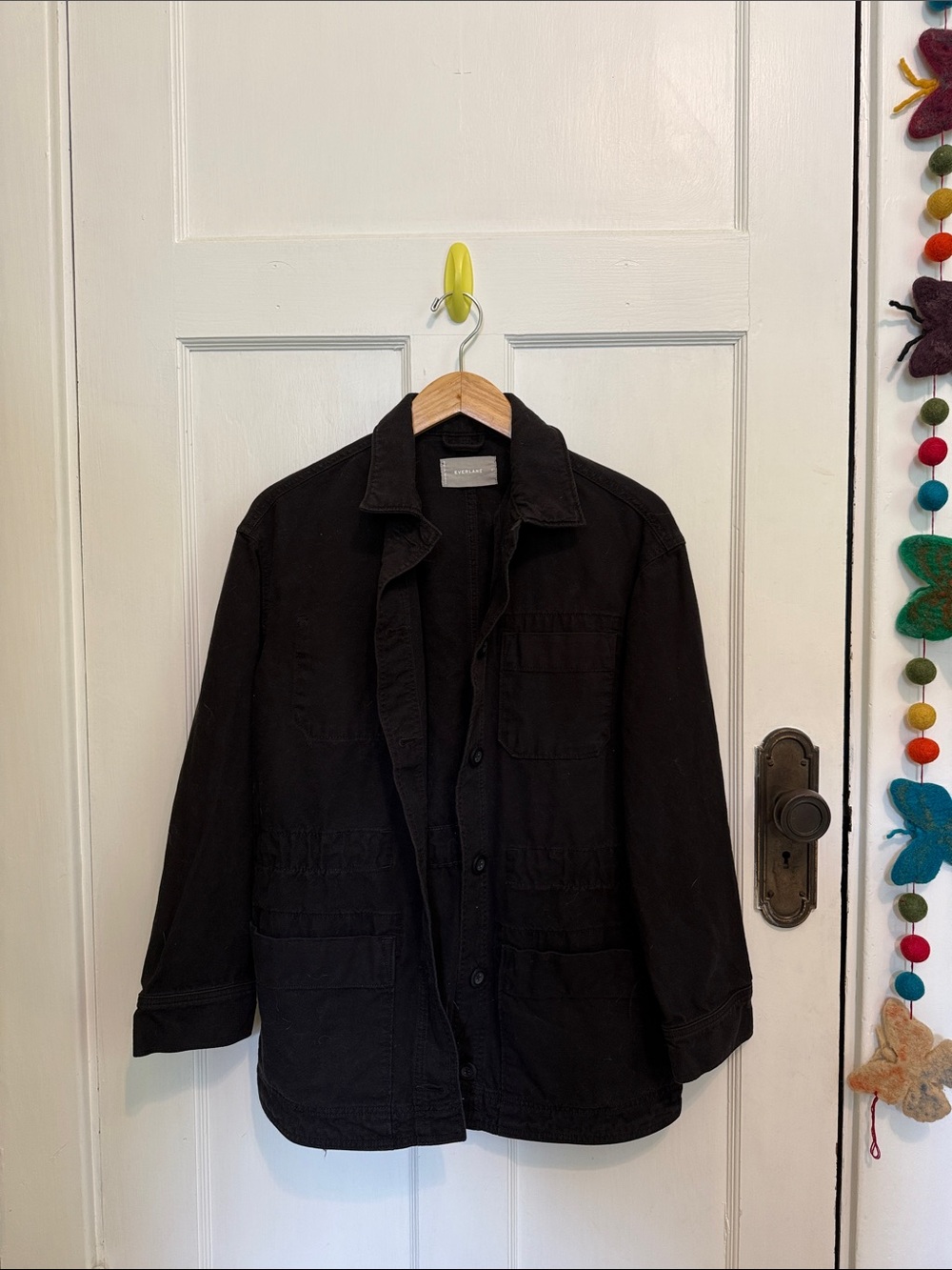 Everlane Black Military Field Jacket